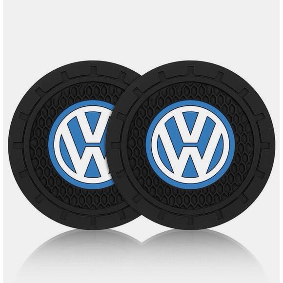 2PCS Volkswagen Car Cup Coaster No-Slip Silicone Water Cup Holder Waterproof Pad - Picture 3 of 7
